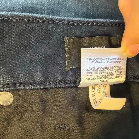 Express Women Skinny Jeans size 10S Dark Blue High Rise Stretch Boot Cut - Picture 10 of 12